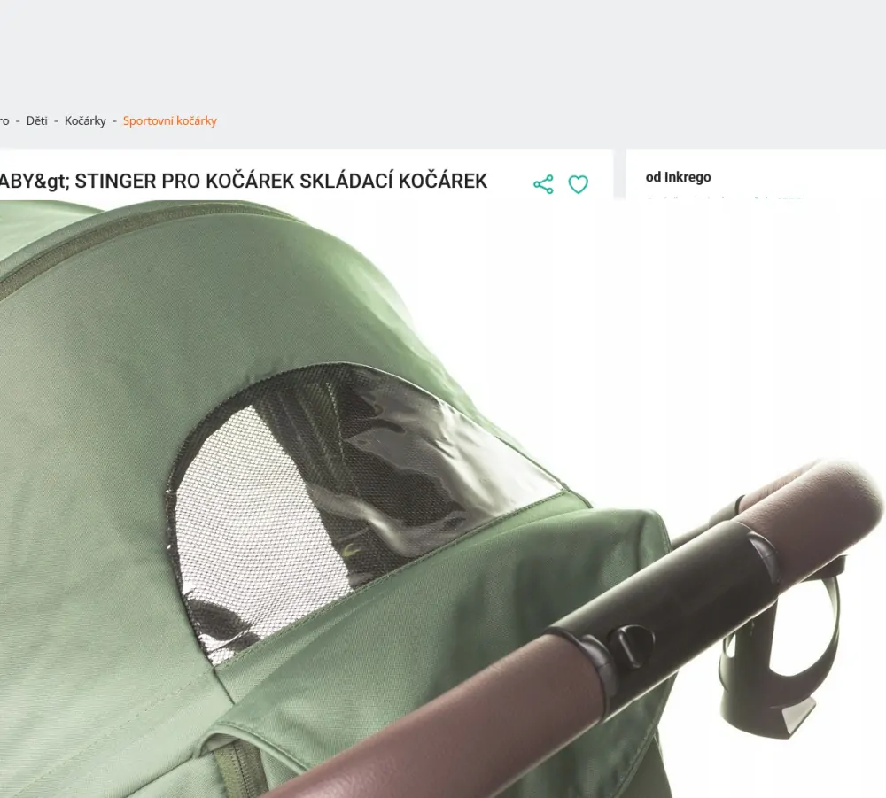 Sportovní kočárek Stinger PRO OLIVE