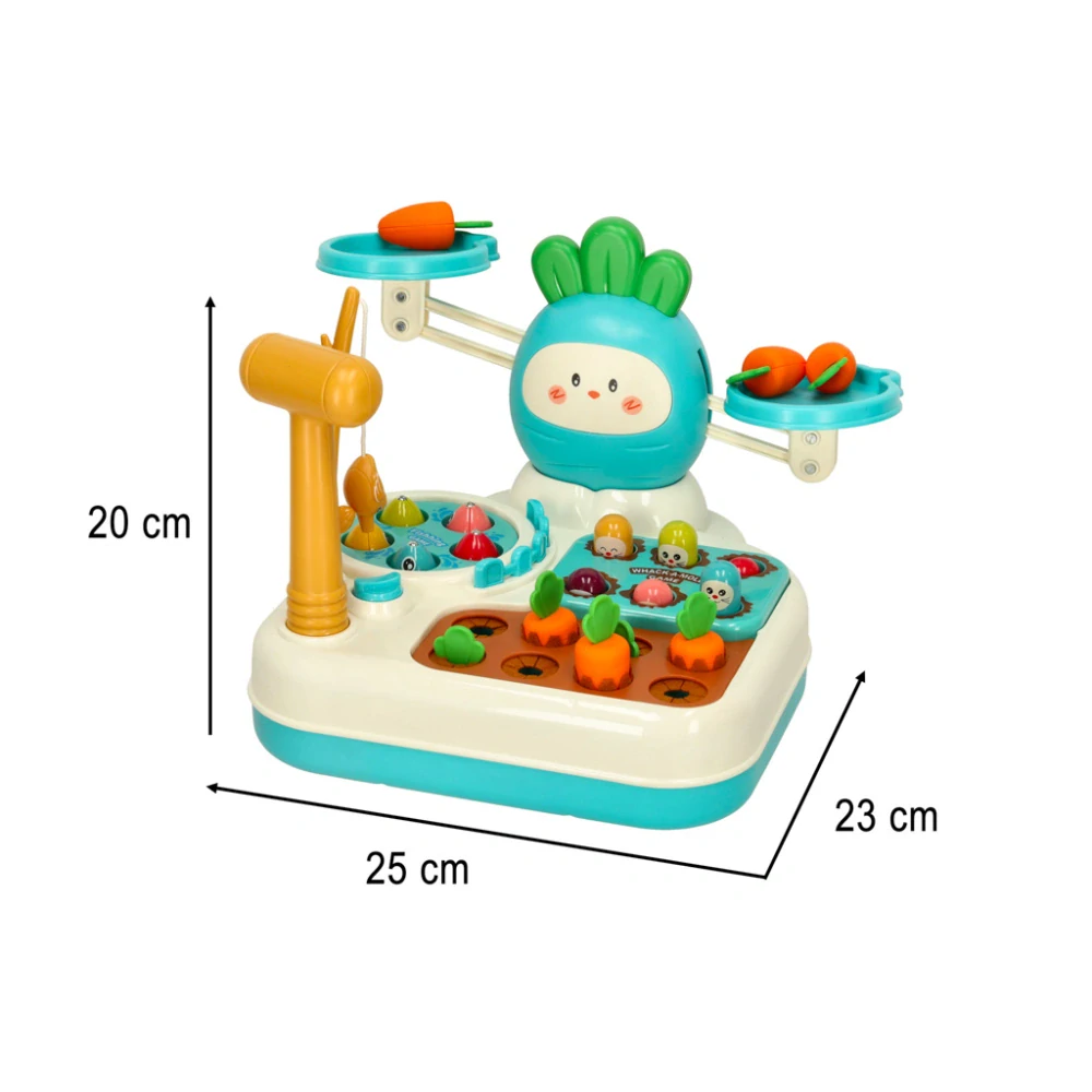 Interaktivní hračka 4v1 Rozkošná mrkev modrá