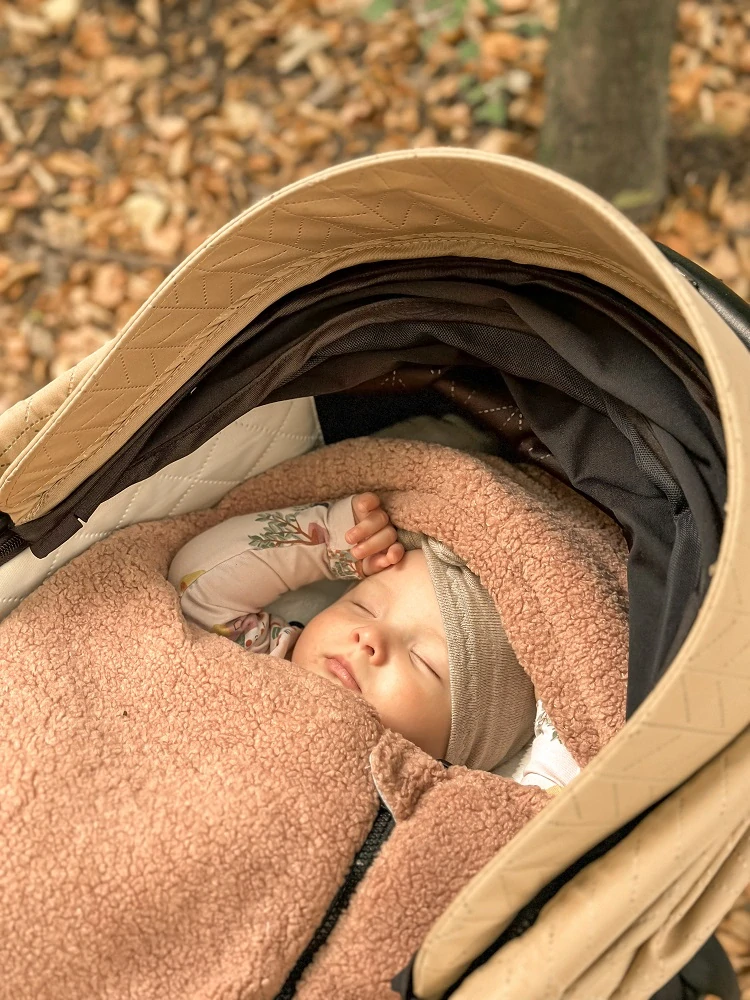 Zimní fusak Teddy Bear dusty pink