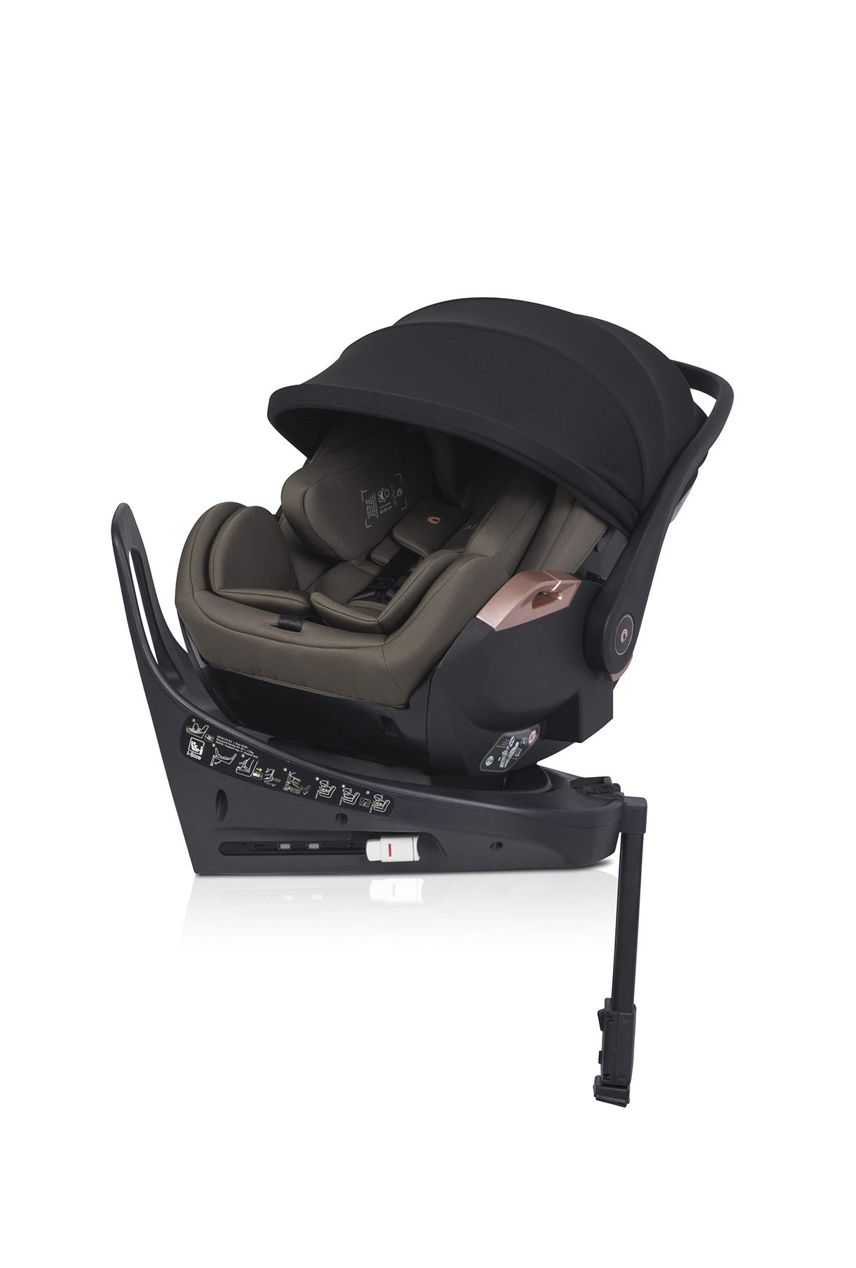 Autosedačka 0-13kg /40-87cm Cavoe AI Moss polohovatelná s isofixovou otočnou základnou