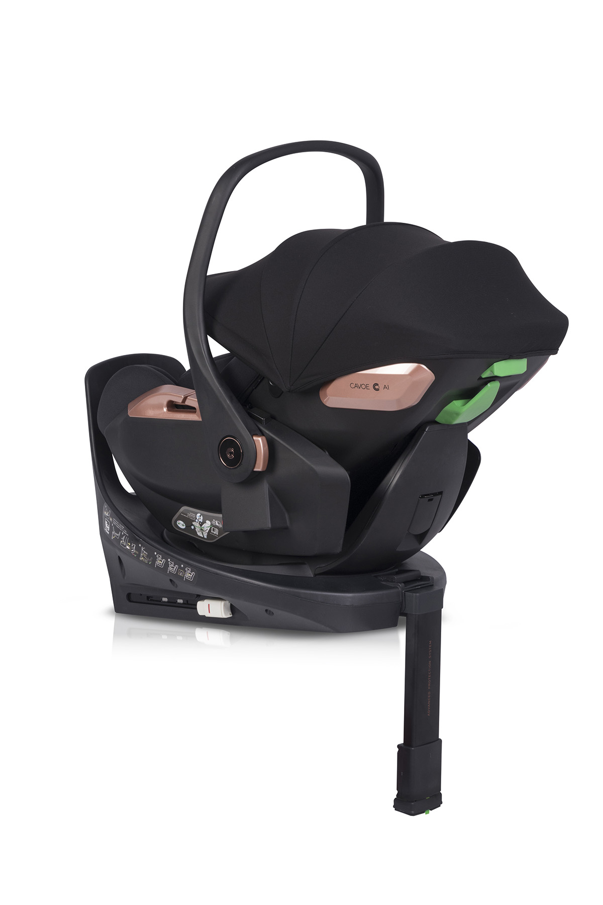 Autosedačka 0-13kg /40-87cm Cavoe AI Meteorite polohovatelná s isofixovou otočnou základnou