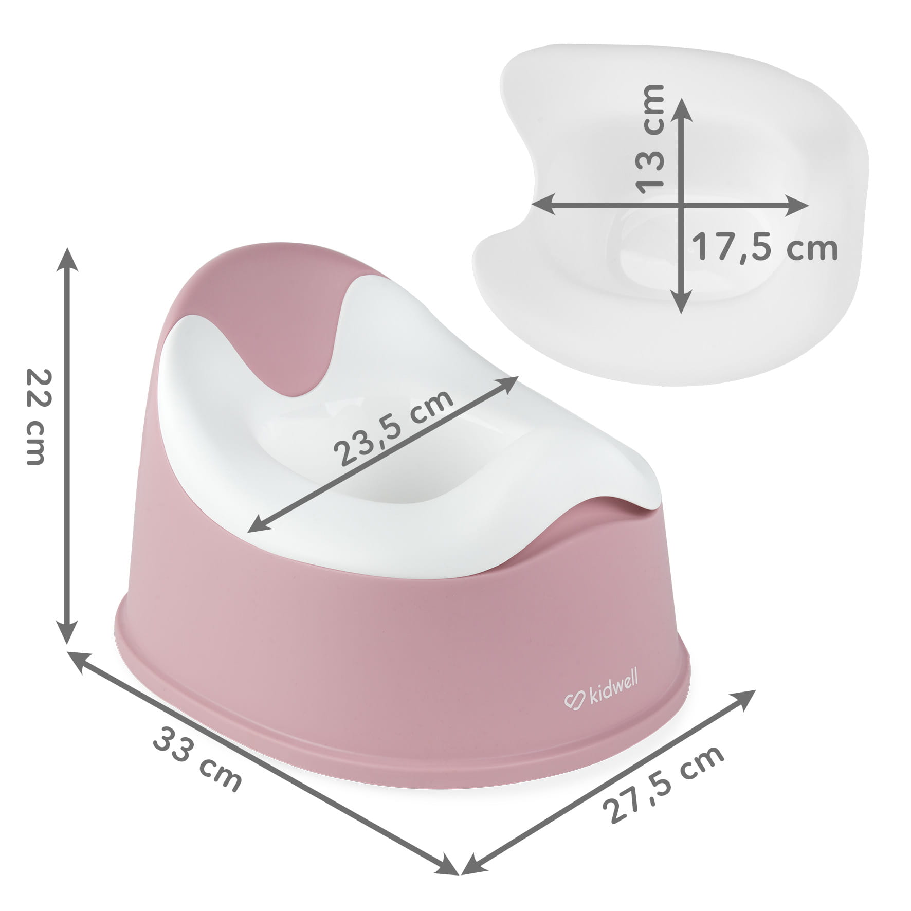 Dětský nočník Kidwell NILO s vyjímatelnou vložkou pink