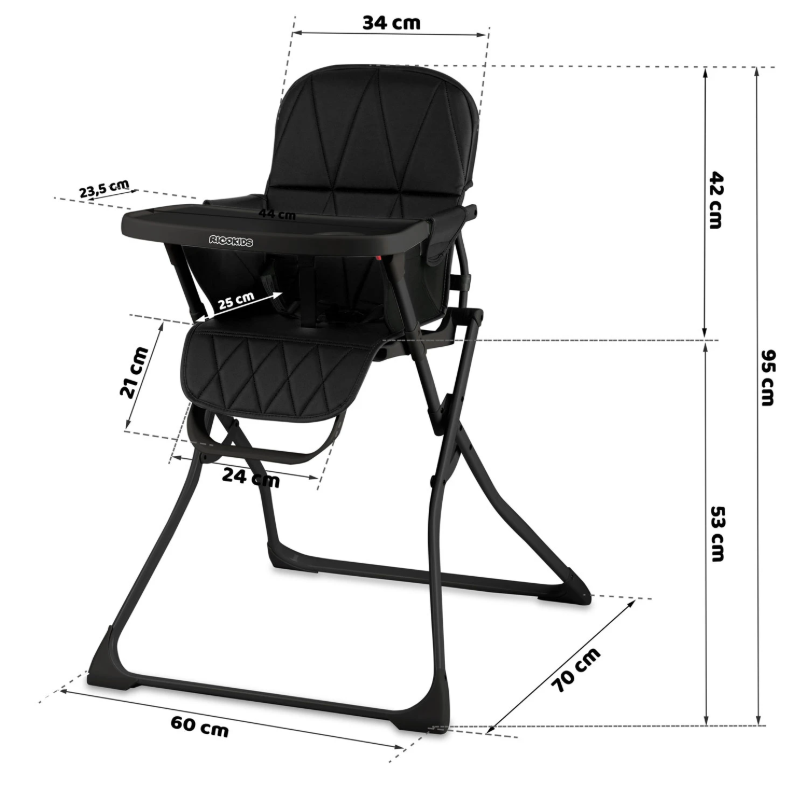 Jídelní židlička NUCO black