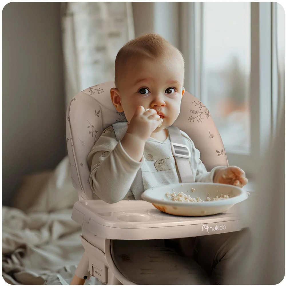 Dětská jídelní židlička Nukido Tilo béžová