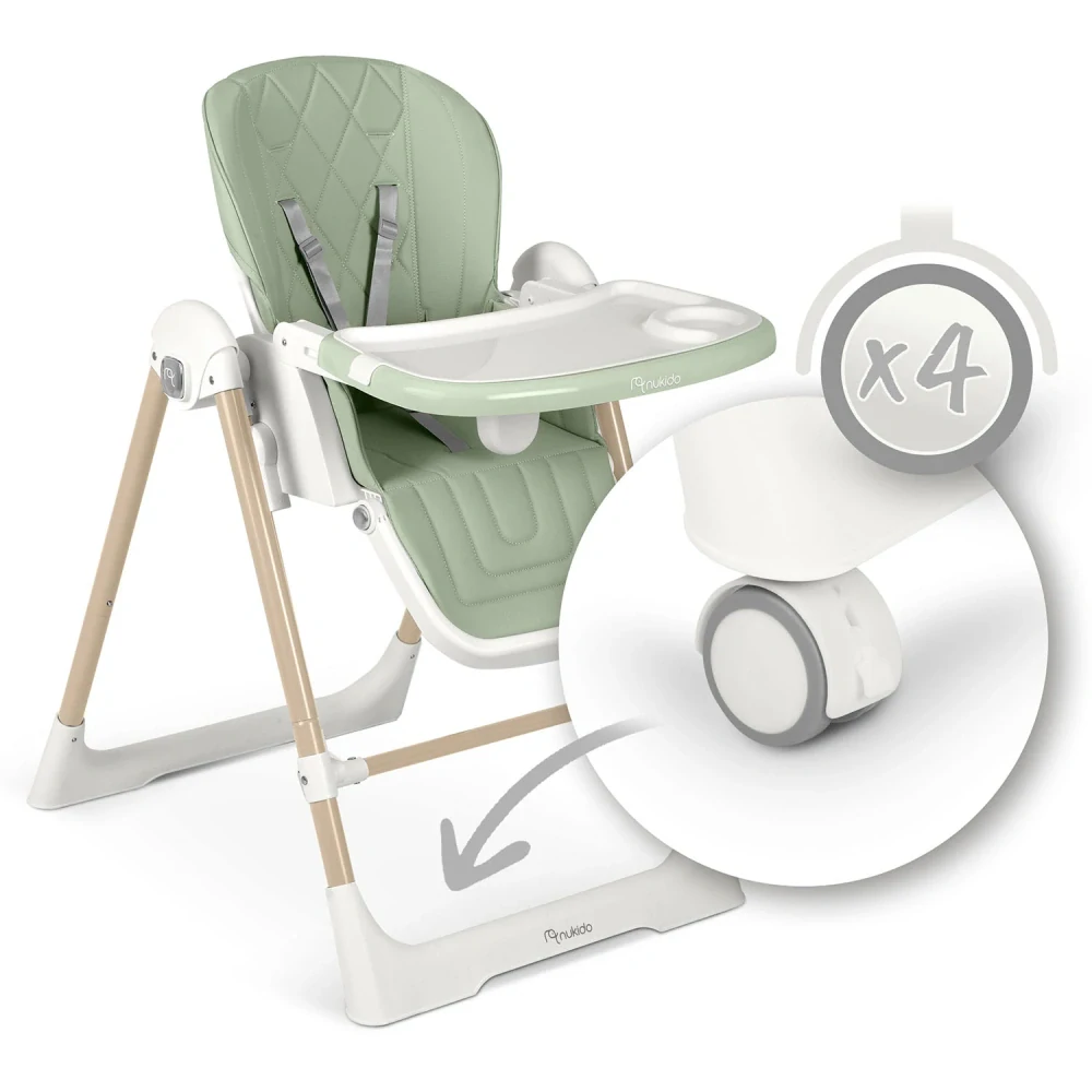 Dětská jídelní židlička a houpátko 3v1 Nukido Elite Green