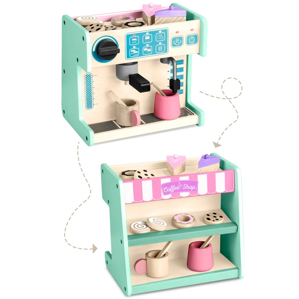 Kávovar Ricokids s mátovou barvou a cukrovím