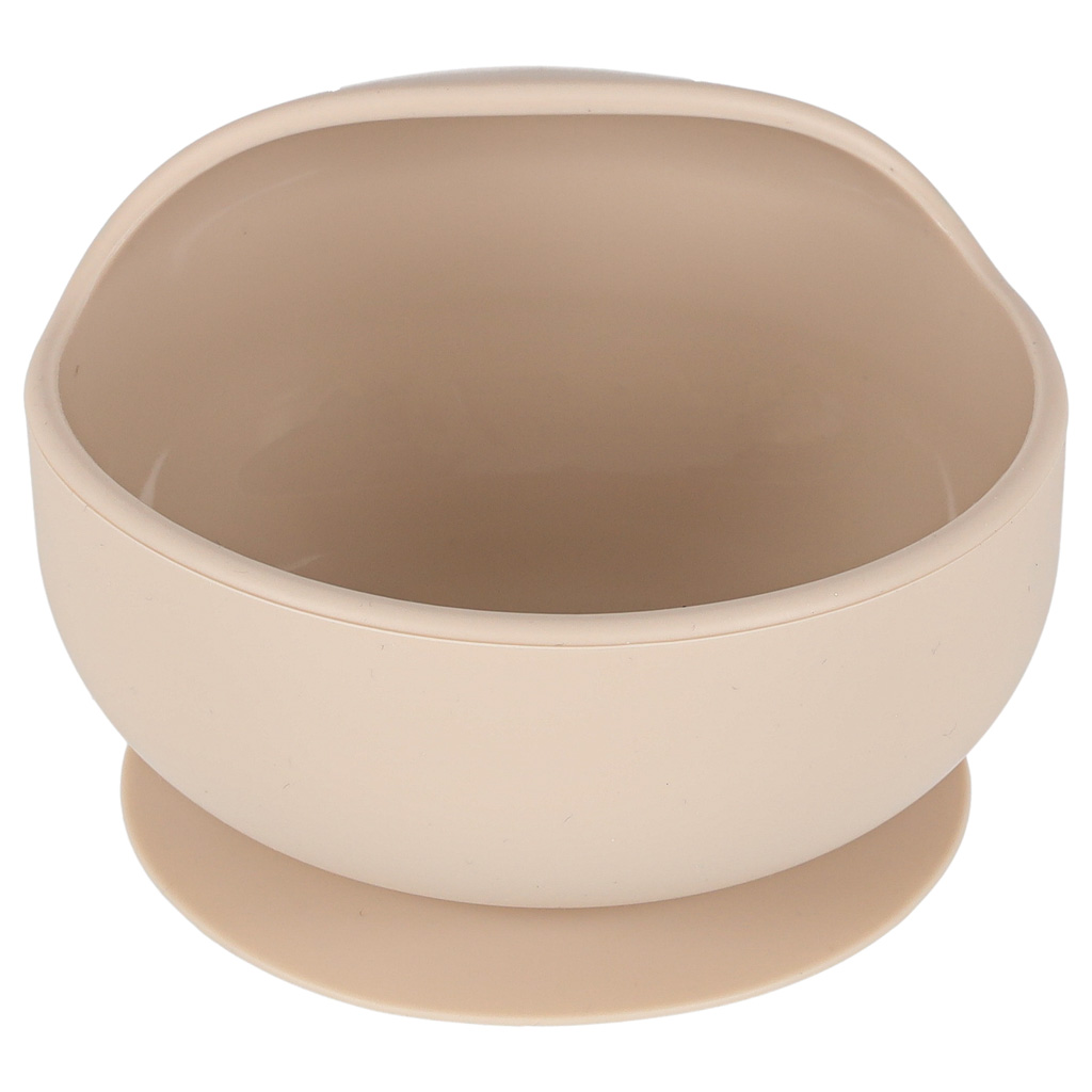 Jídelní silikonová sada 9-dílná pro děti KRAB béžová