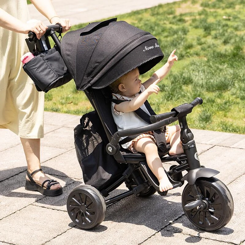 Qplay Nova Max multifunkční skládací tříkolka s příslušenstvím violet