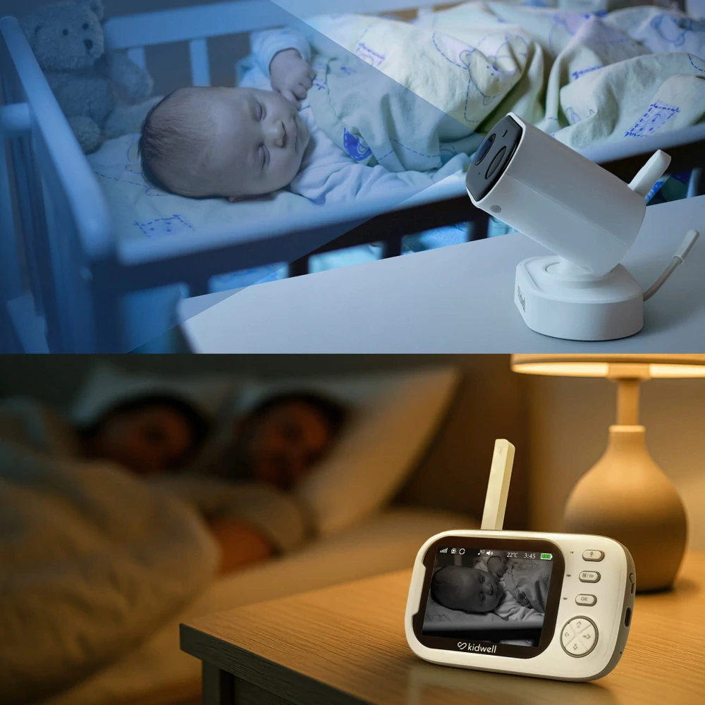 Elektronická chůvička WILLI Kidwell s kamerou a HD displejem | Noční vidění, VOX a dosah 300 m