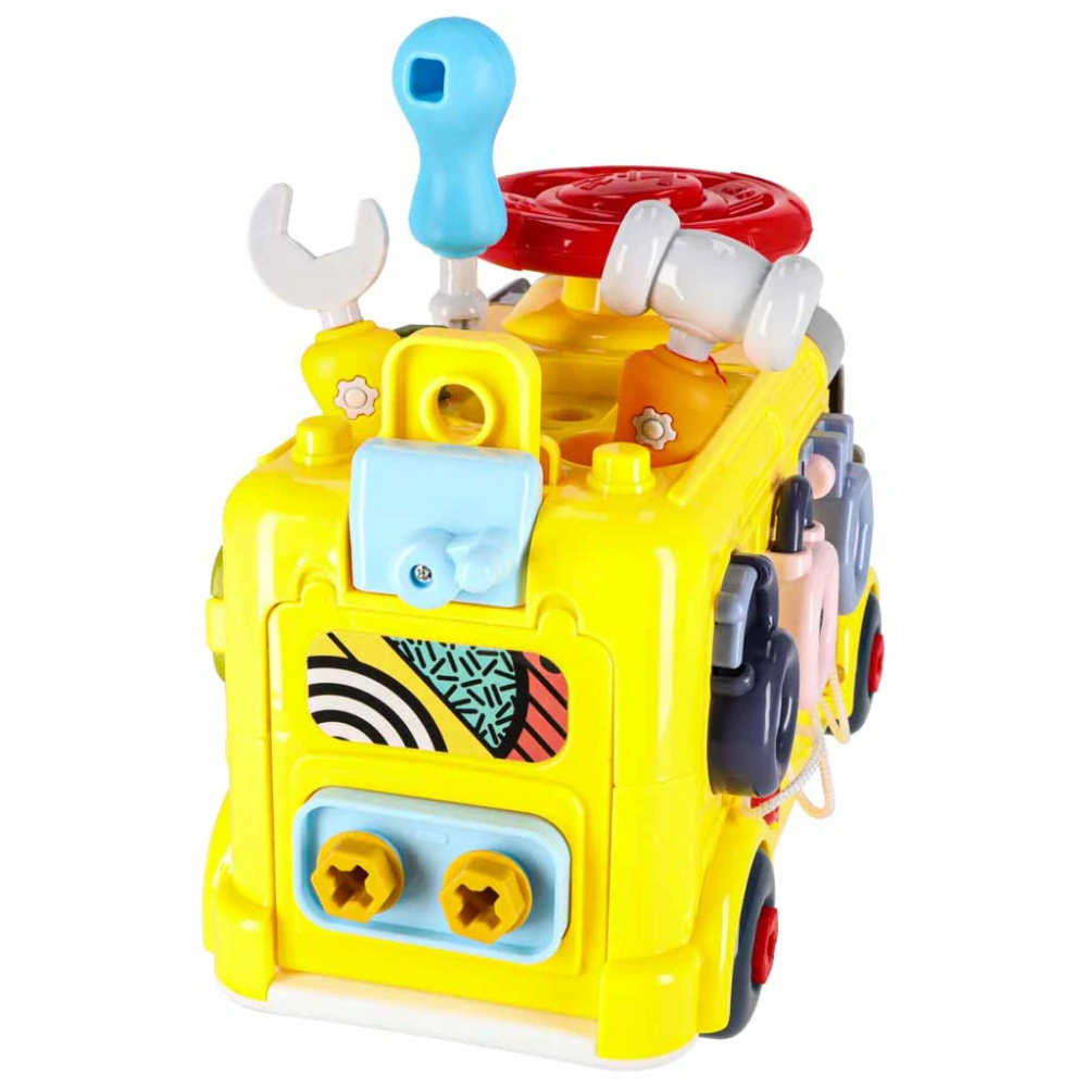 Vzdělávací Manipulační Autobus 50 dílů | Hračka na Šroubování pro Děti 3+ | Sada s Dětským Nářadím 