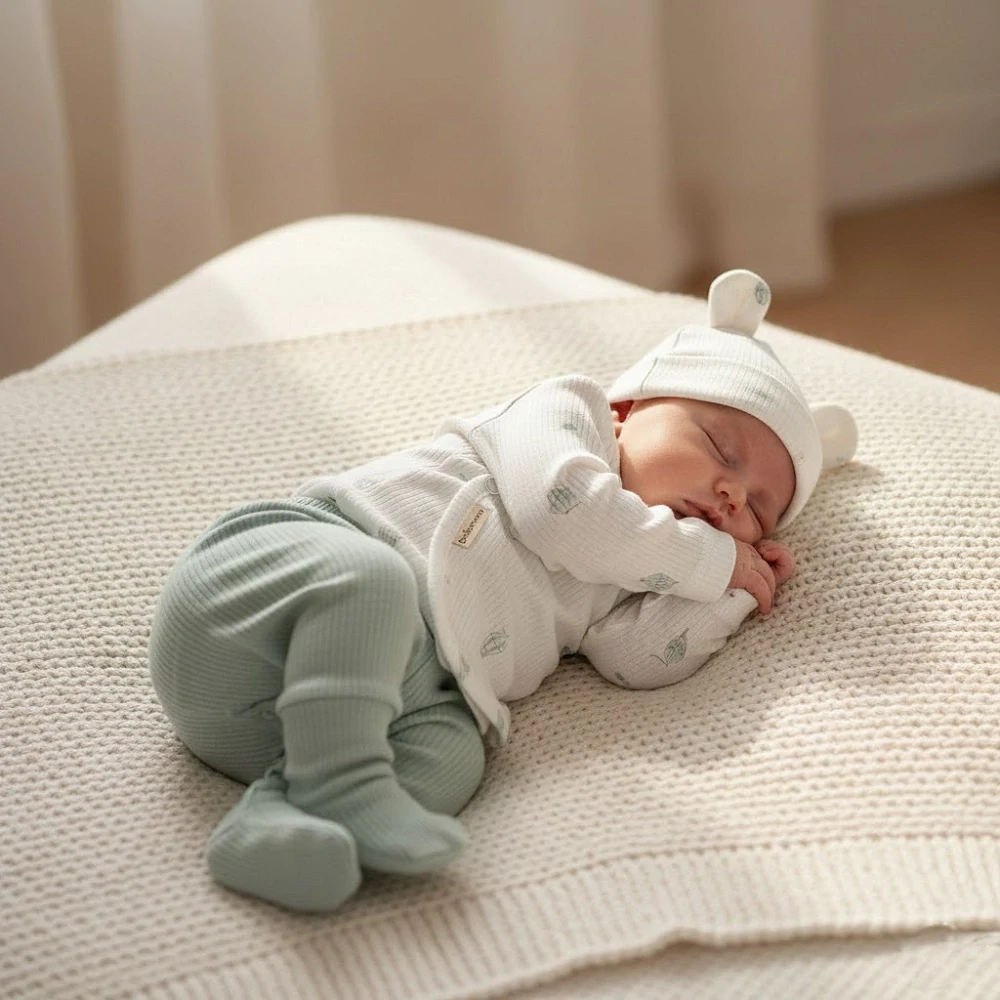 Kojenecká 4-dílná bambusová sada Bimbidreams Blue Sky – dárkový set vel. 56