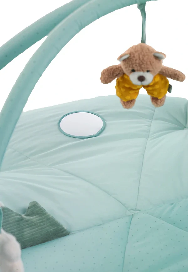 Hrací deka s hrazdou Sterntaler Bear blue