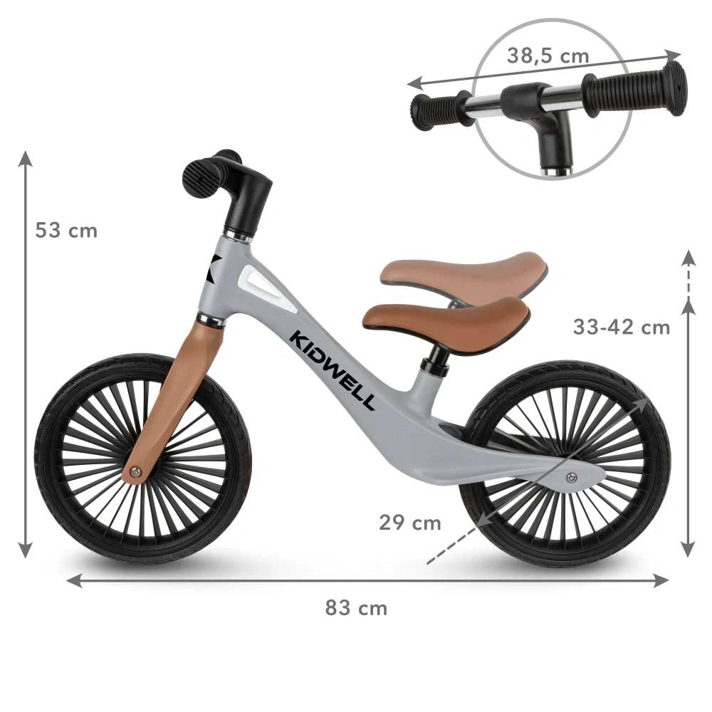 Balanční odrážedlo kolo Kidwell NIX šedo-hnědé