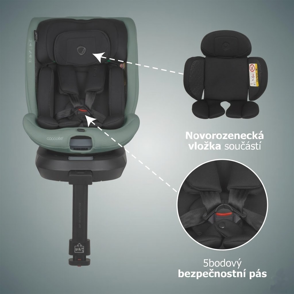 Autosedačka i-Size 40–150 cm Coccolle Ario Forest Sage