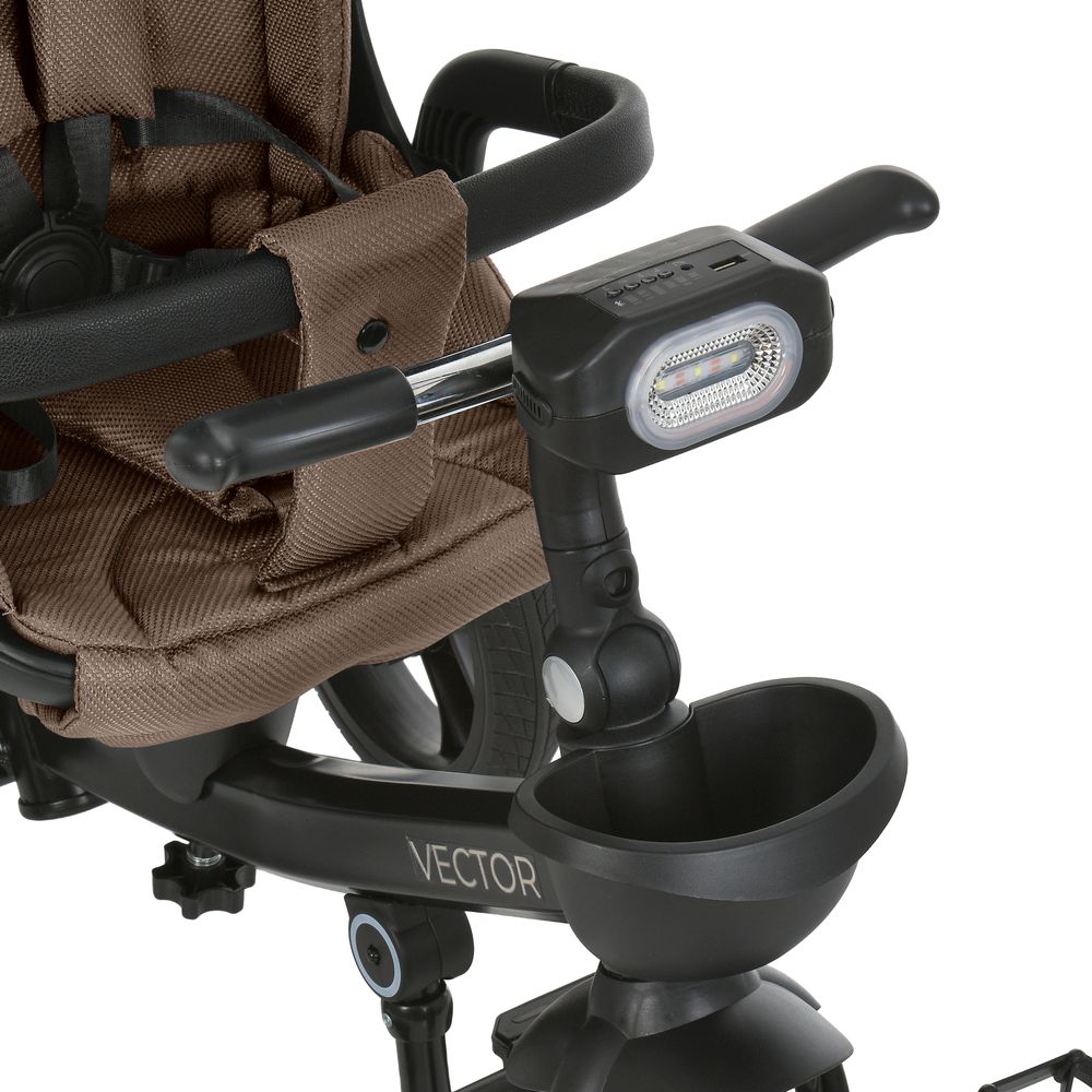 Multifunkční tříkolka El Camino VECTOR ME s hudbou a světlem - beige praline