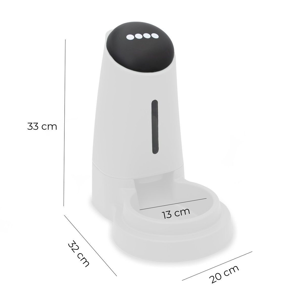 MilooPets Petportion Gravitační dávkovač krmiva pro psy a kočky 3,2 l – bílý