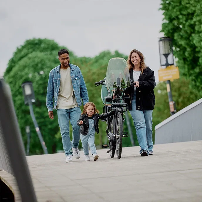 Přední dětská cyklosedačka Urban Iki Ta-ke + COMPACT adaptér (zeleno/hnědá)