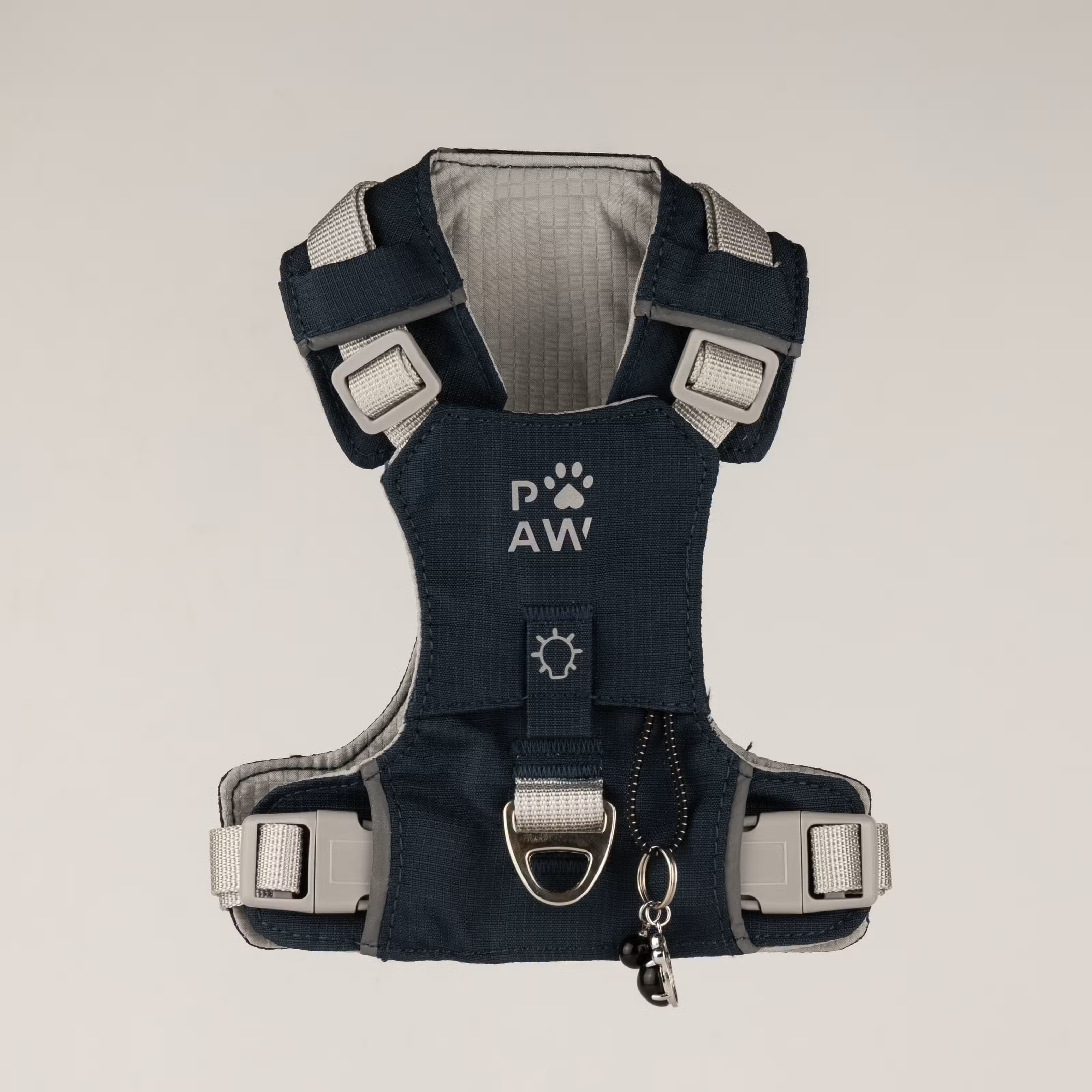 Ergonomický psí postroj P-AW Guardian přívěskem z černého obsidiánu - S (4-8 kg)