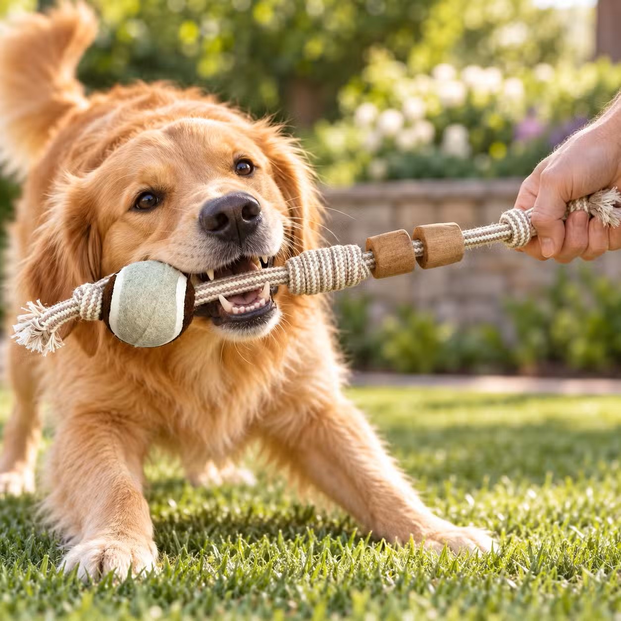 PAW Kávové dřevo s lanem Knuckle Ball Batton 35cm