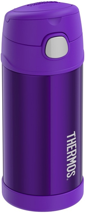 Dětská nerezová termoska THERMOS s brčkem fialová 355ml