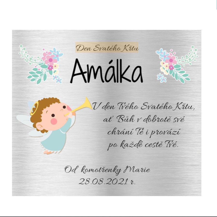 Stříbrný přívěsek noha s řetízkem s růžovým zirkonem, stříbro rytina 925