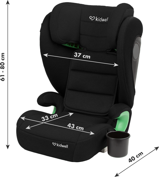 Autosedačka Kidwell Weston s isofixem, i-Size 100-150 cm černá