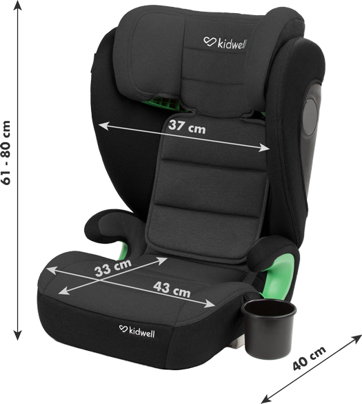 Autosedačka Kidwell Weston s isofixem, i-Size 100-150 cm šedo/černá