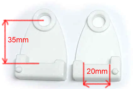 ND_Zajištění polohování bočnice postýlky 53x30 bílá sada větší