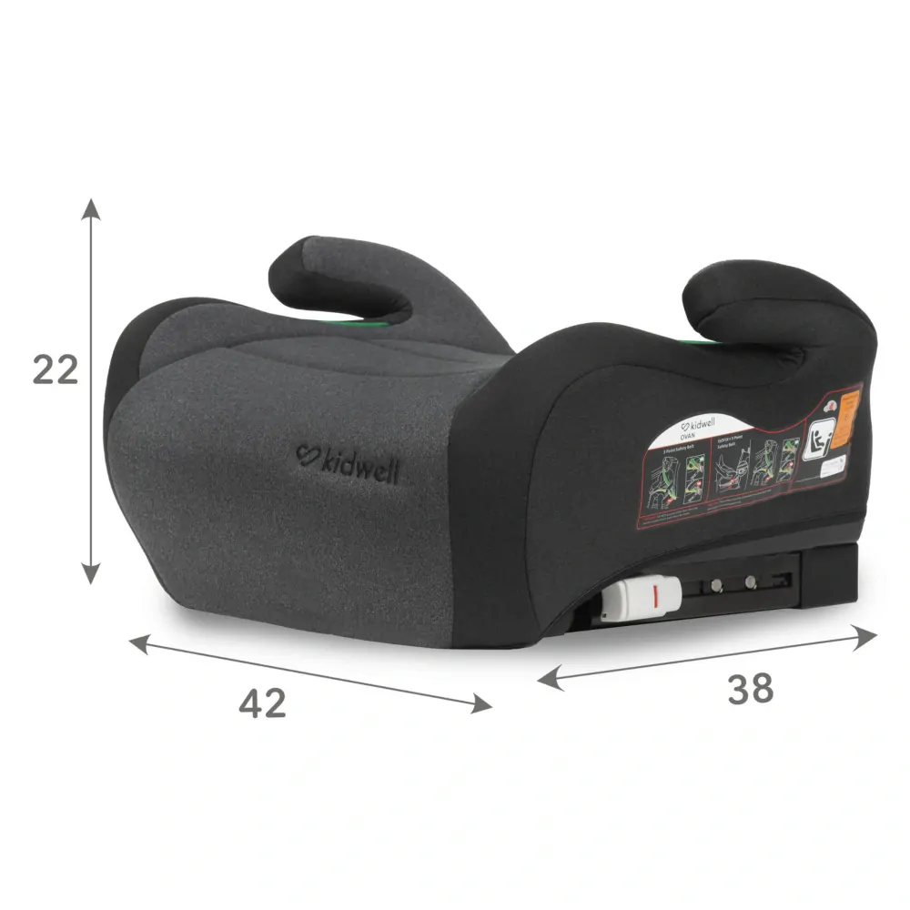 PODSEDÁK S I-SIZE KIDWELL OVAN BLACK/GREY