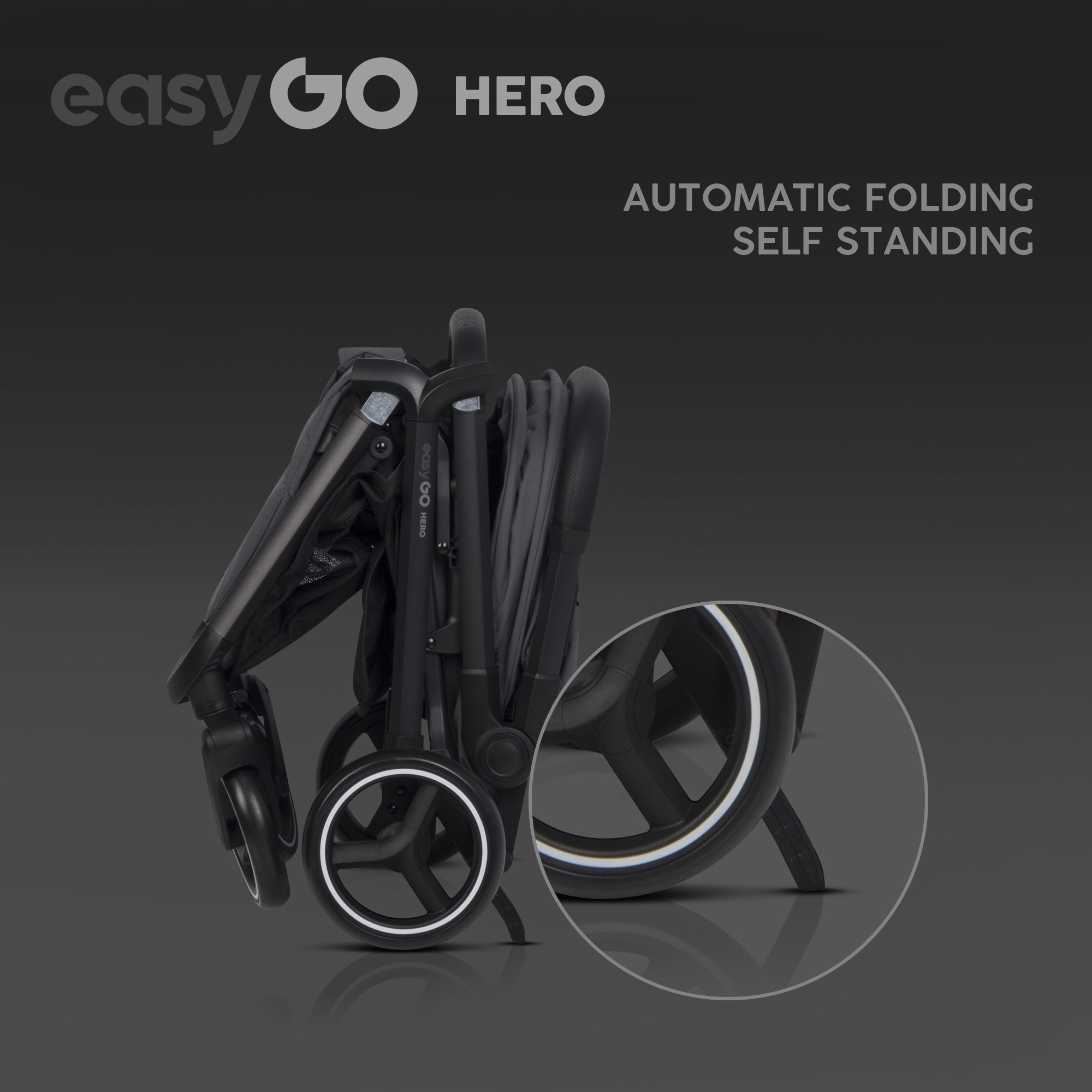 Sportovní kočárek kočárek EasyGo Hero Jungle Green s automatickým skládáním