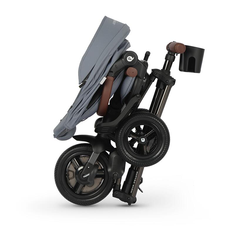 Qplay Nova Deluxe multifunkční skládací tříkolka s příslušenstvím grey