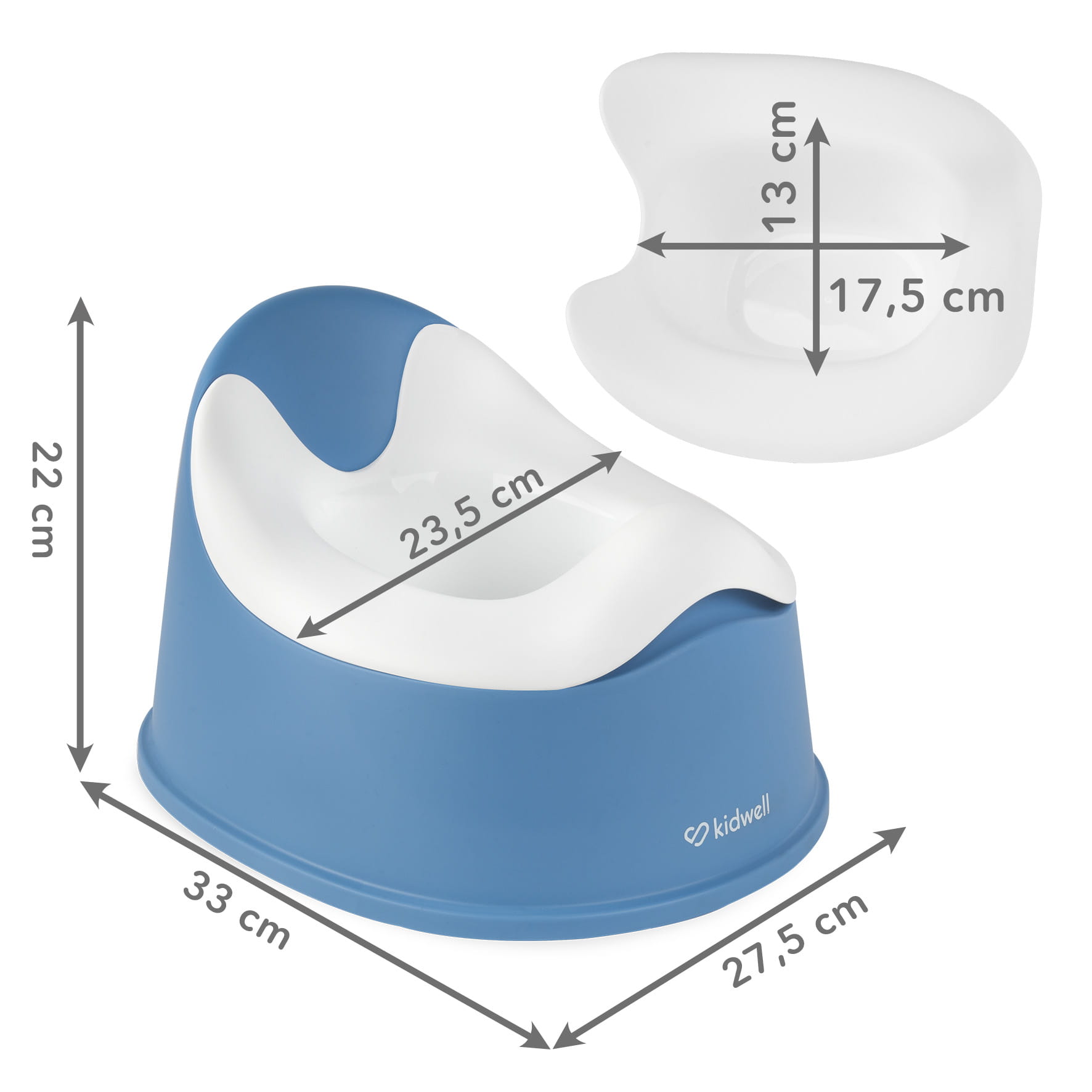 Dětský nočník Kidwell NILO s vyjímatelnou vložkou blue