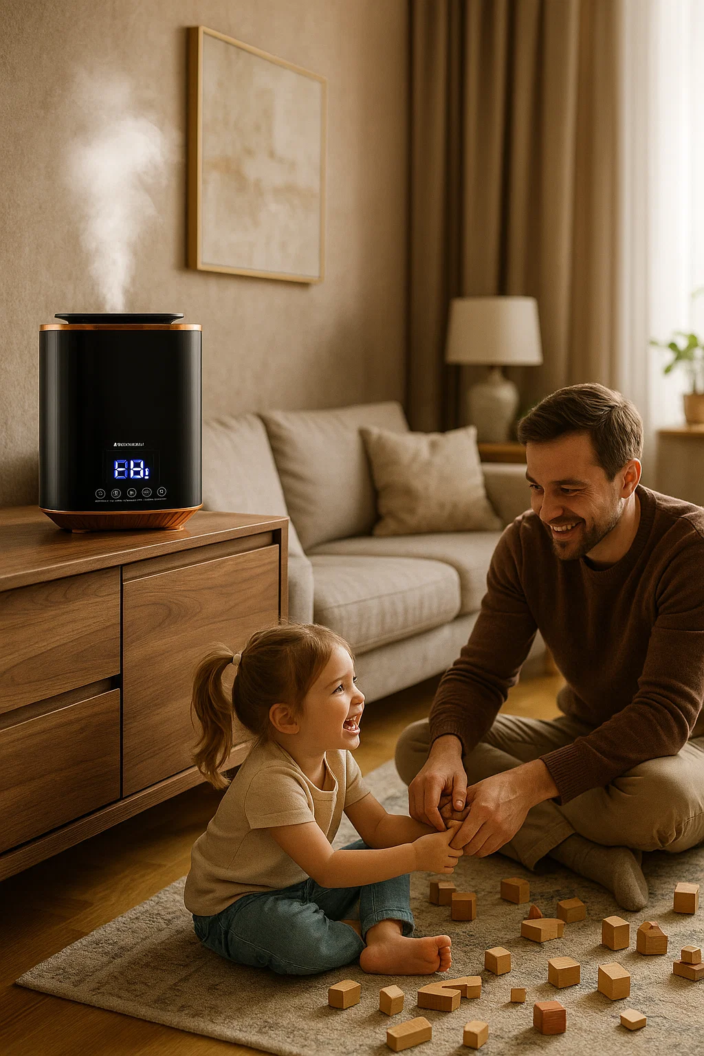 Ultrazvukový zvlhčovač vzduchu Berdsen Premium s ionizátorem a aroma difuzérem