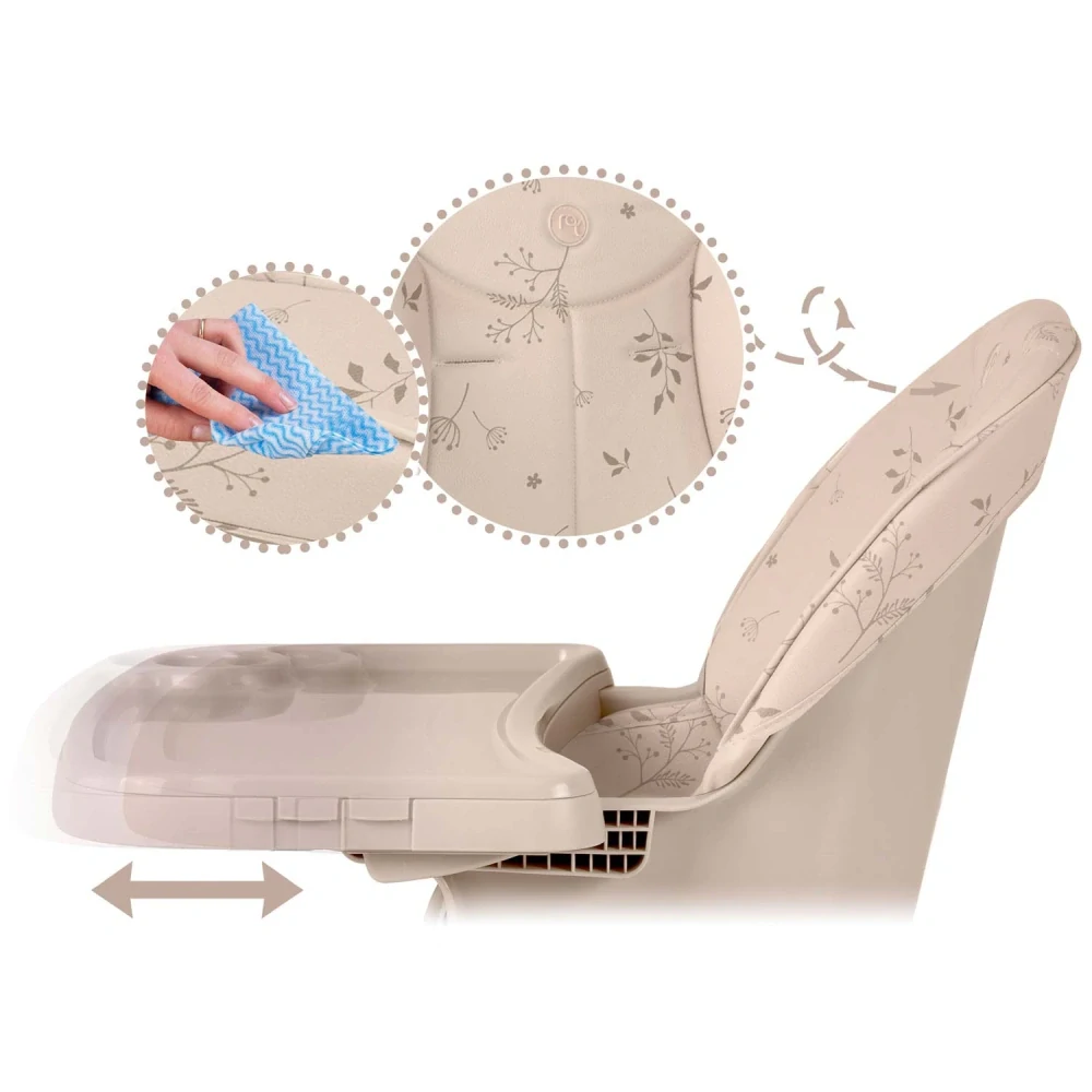 Dětská jídelní židlička Nukido Tilo béžová