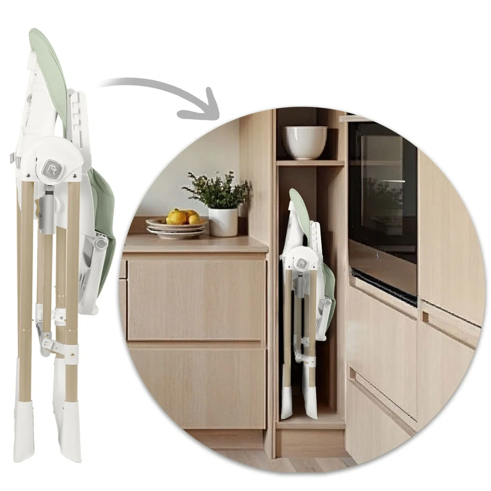 Dětská jídelní židlička a houpátko 3v1 Nukido Elite Green