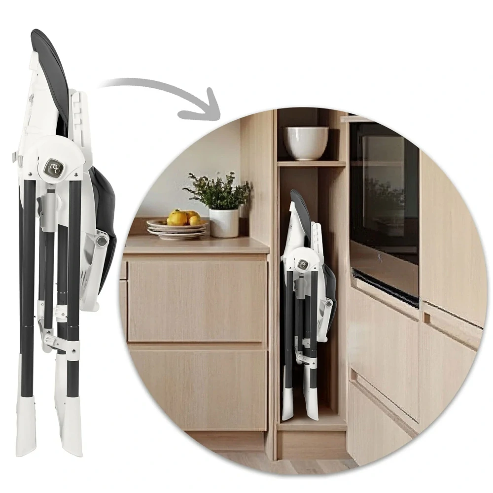 Dětská jídelní židlička a houpátko 3v1 Nukido Elite Black