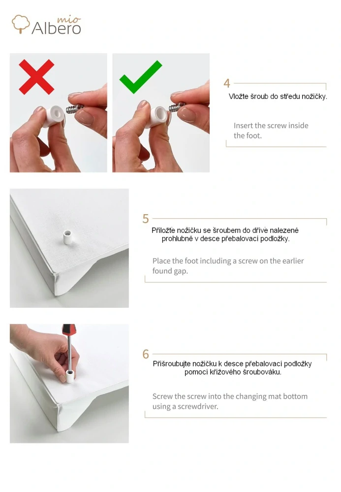 Přebalovací podložka Albero 70x47cm MDF Koala