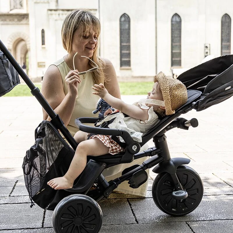 Qplay Nova Max multifunkční skládací tříkolka s příslušenstvím zelená