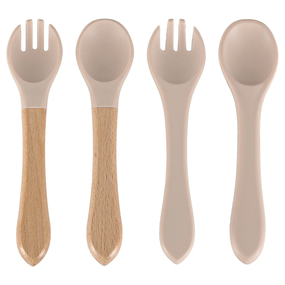 Jídelní silikonová sada 9-dílná pro děti KRAB béžová