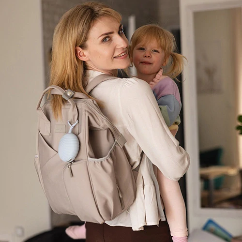 Pouzdro na dudlík silikonový béžový