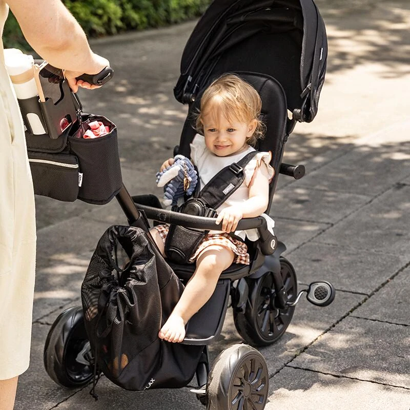 Qplay Nova Max multifunkční skládací tříkolka s příslušenstvím violet