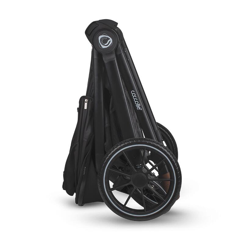 Kočárek Coccolle ASPEN 2v1 travel system Jet Black + autosedačka 0-13kg KNOX