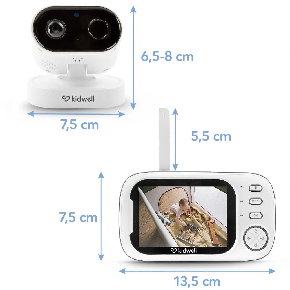 Elektronická chůvička WILLI Kidwell s kamerou a HD displejem | Noční vidění, VOX a dosah 300 m