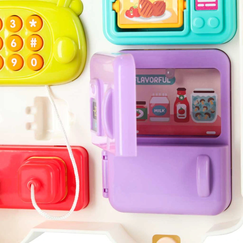 MANIPULAČNÍ DESKA 3V1 AUTOBUS – Senzorická Hračka & Cestovní Busy Board pro Batolata (18m+)