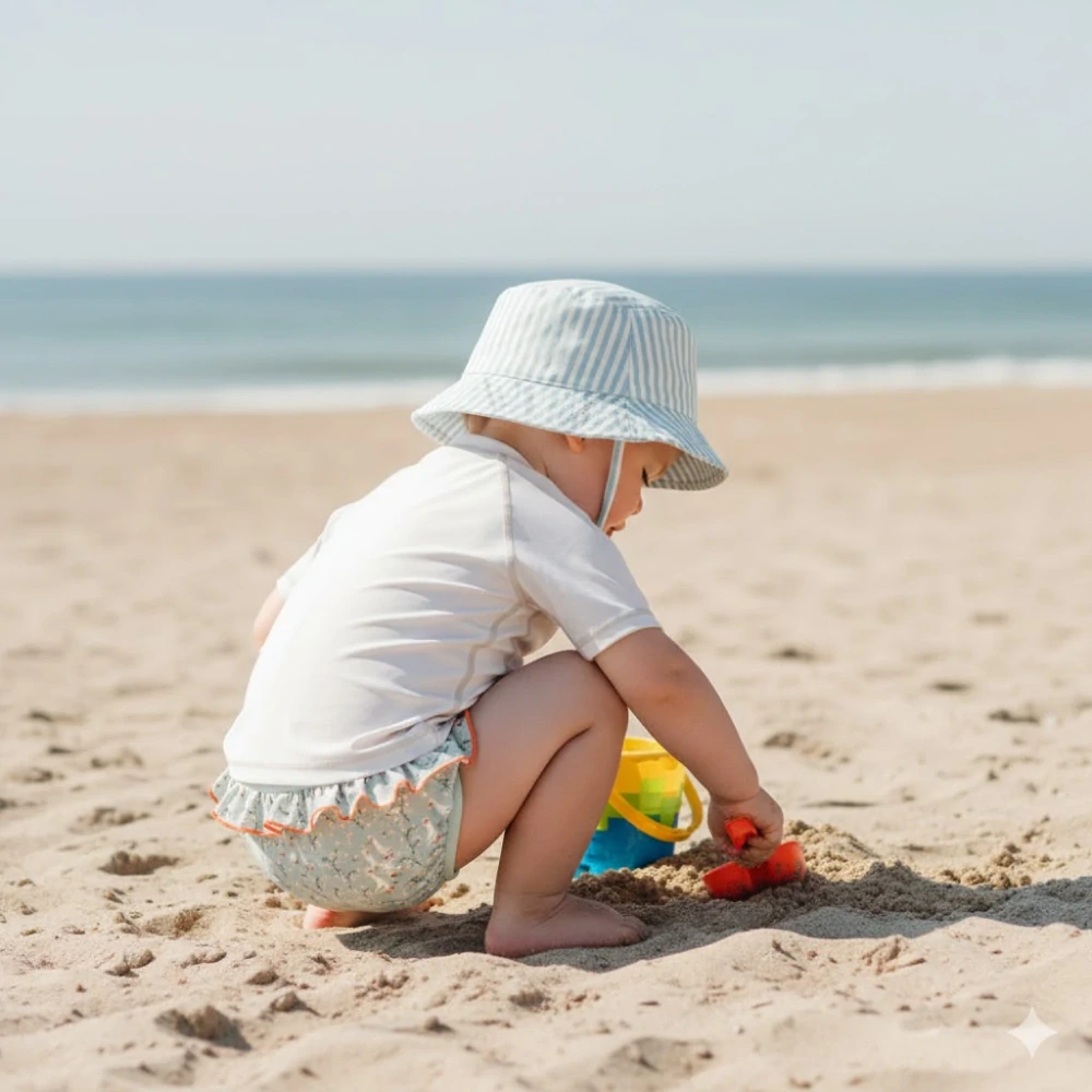 Sada Plavky a Klobouček BimBidreams Guss s UPF50+ (husičky) 3-9m