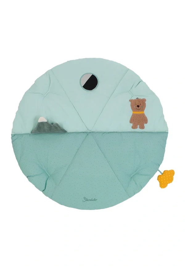 Hrací deka s hrazdou Sterntaler Bear blue