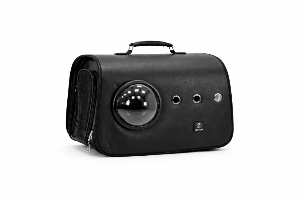 Luxusní kočárek pro psy a kočky MUXI 2v1  skládací a multifunkční černý