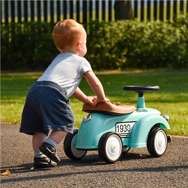 Dětské odrážedlo Retro auto mintové