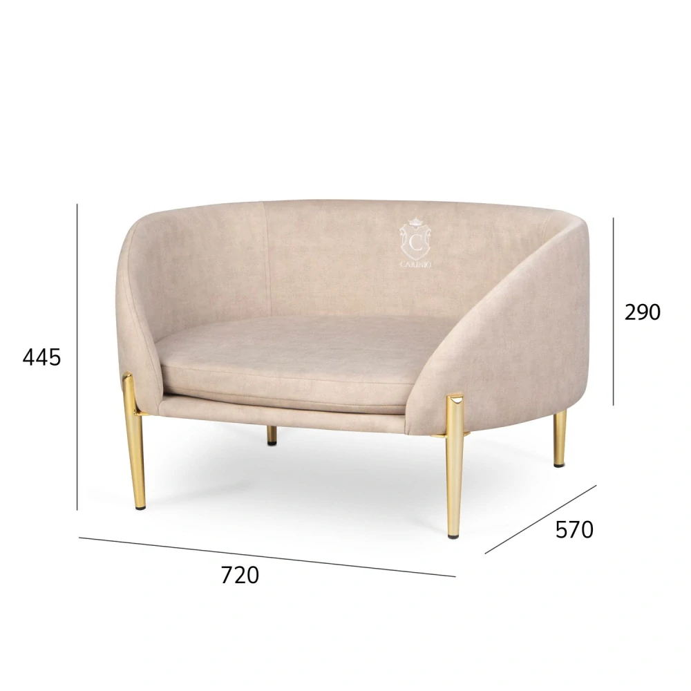 Luxusní sofa pelíšek CARINIO OVAL IVORY