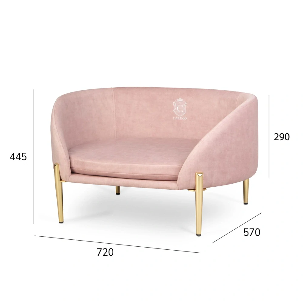 Luxusní sofa pelíšek CARINIO OVAL BLUSH